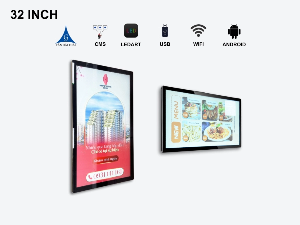 Màn Hình Quảng Cáo LCD Treo Tường 32"