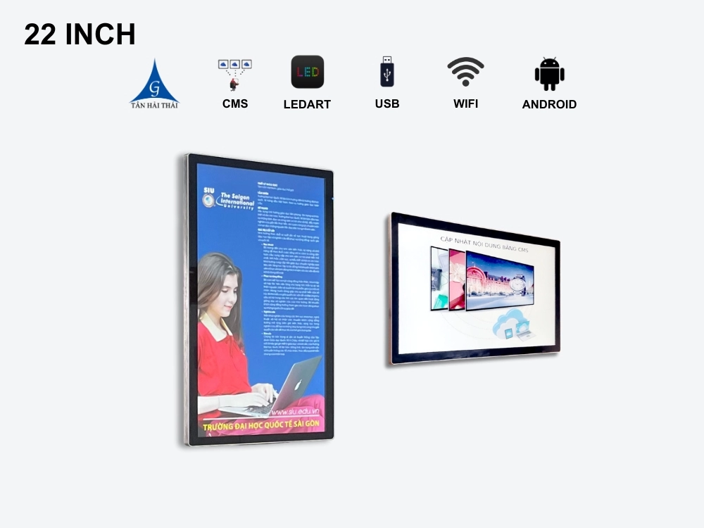 Màn Hình Quảng Cáo LCD Treo Tường 22"