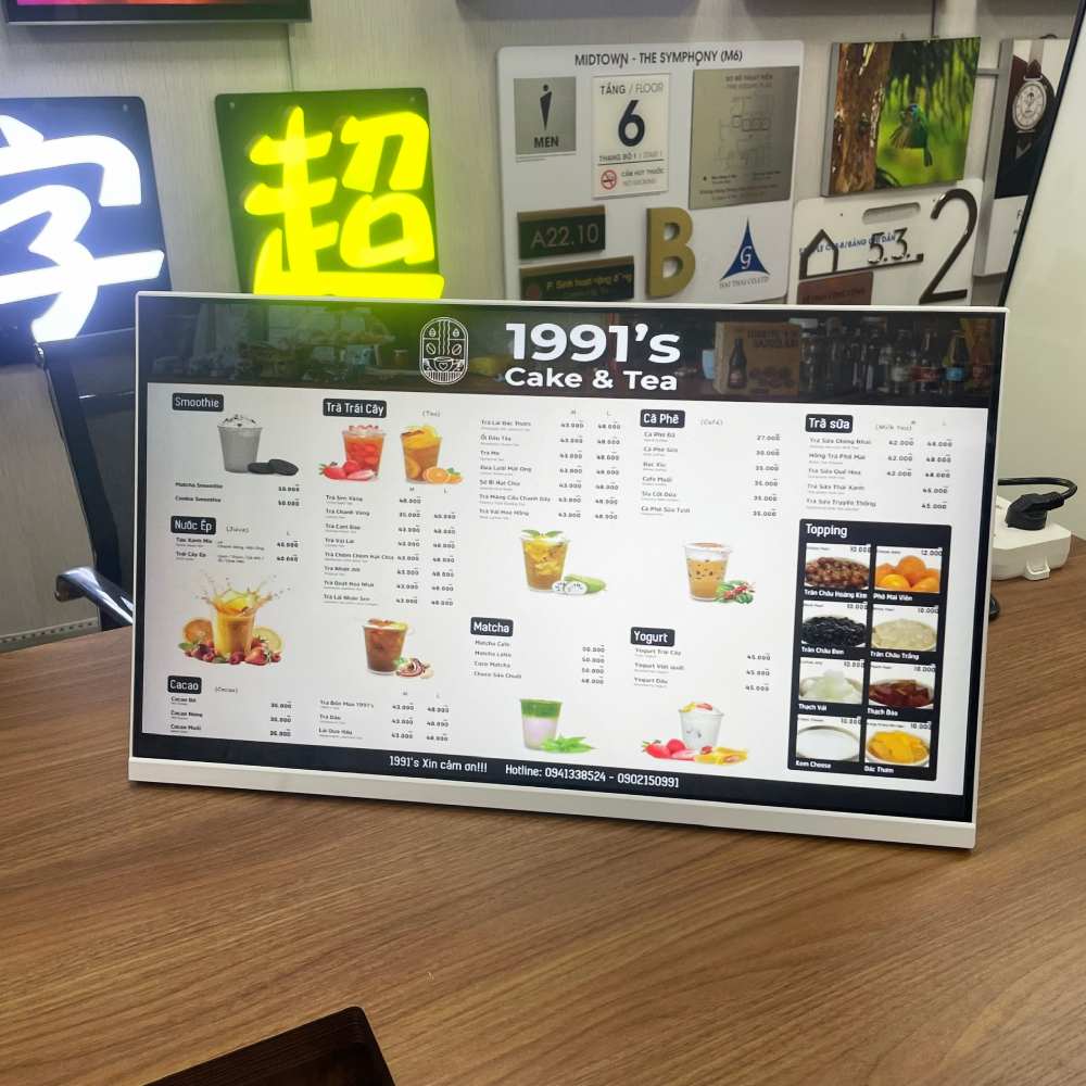Màn Hình Quảng Cáo LCD Để Bàn 24"